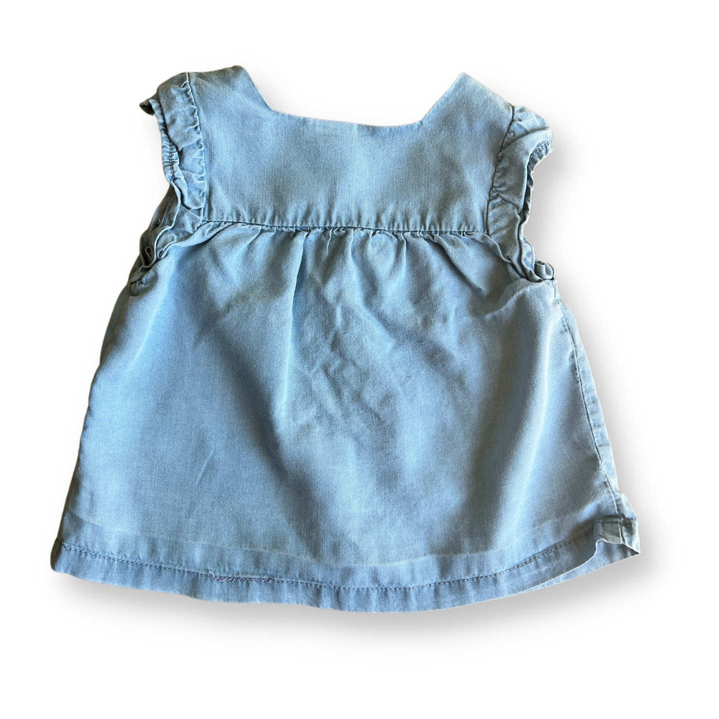 T.68 - Blouse manches courtes bleu jeans