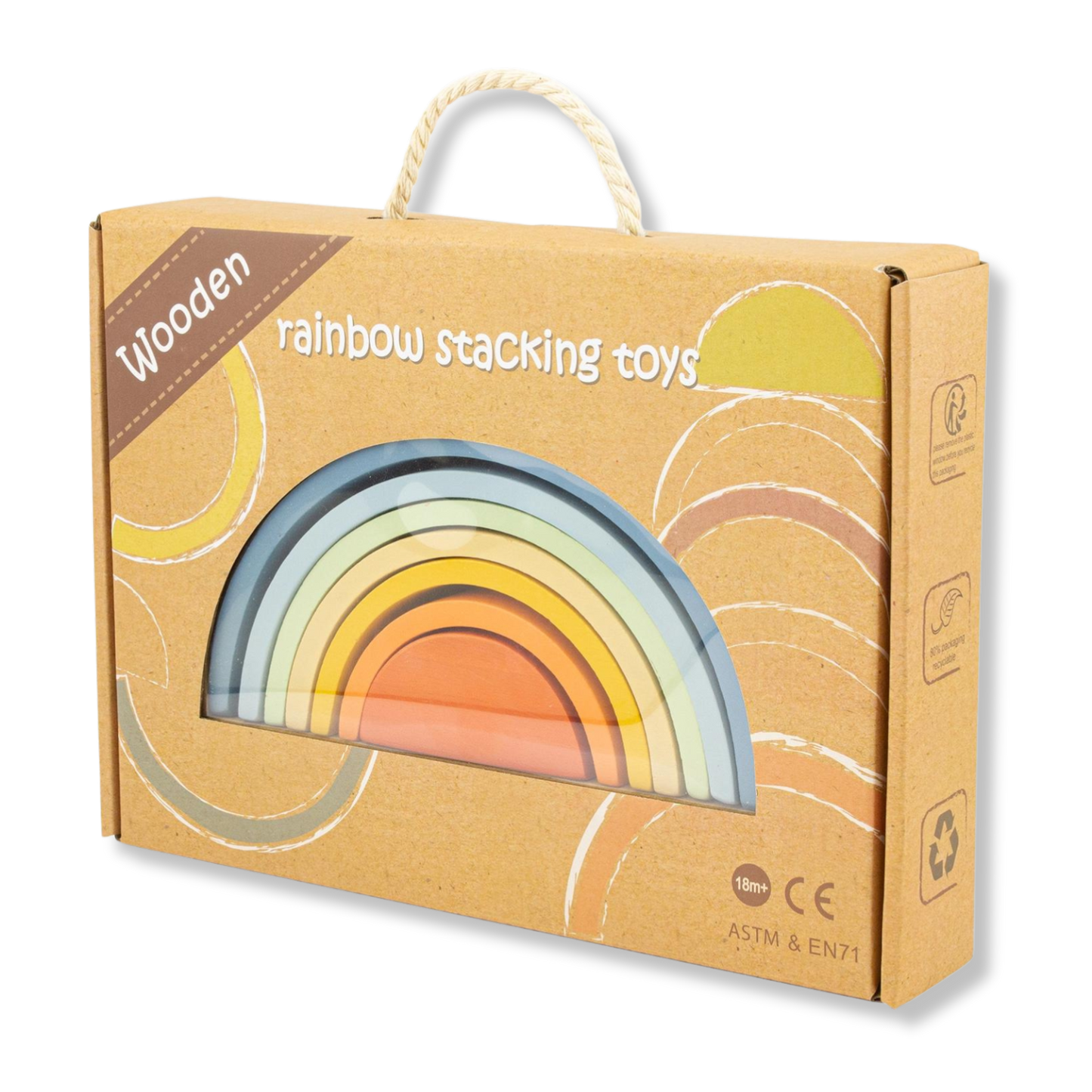 Arc-en-ciel en bois