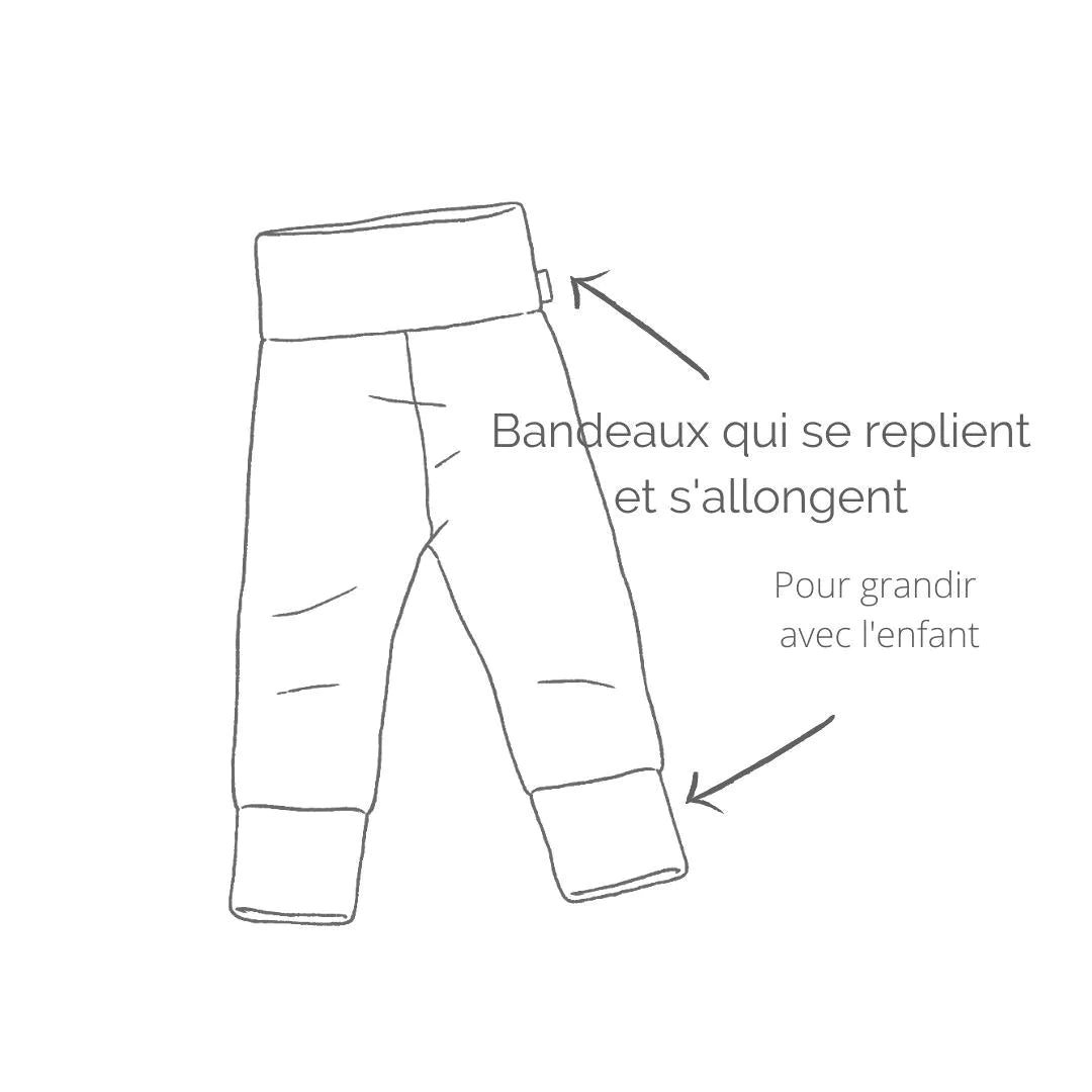 Legging évolutif vert paon