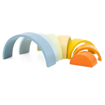 Arc-en-ciel en bois