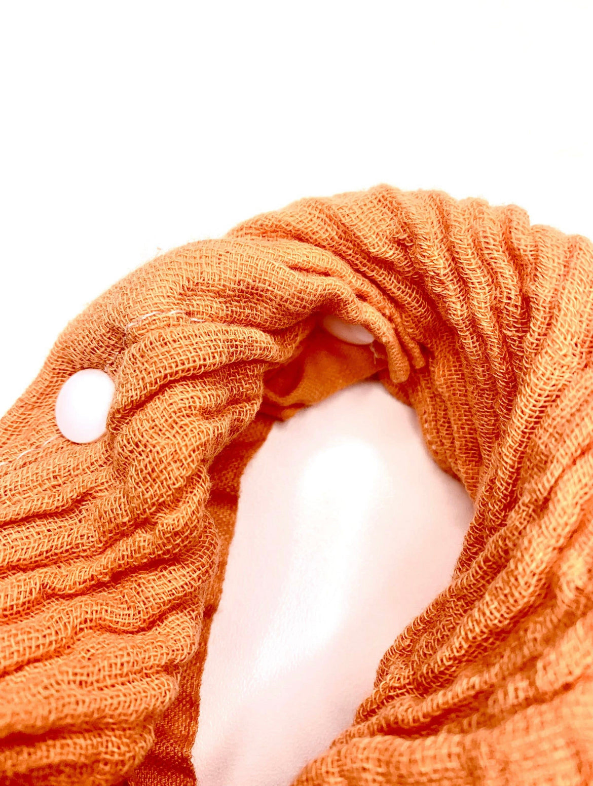 Snood évolutif enfant en mousseline bleu marine