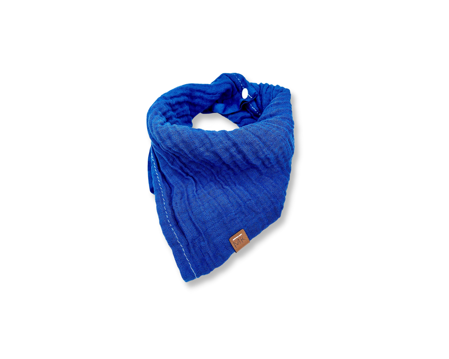 Snood évolutif enfant en mousseline bleu marine