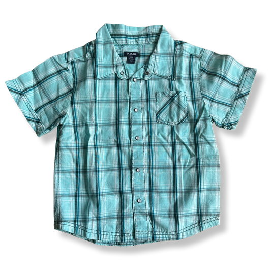 T.92 - Chemise Manches Courtes Turquoise