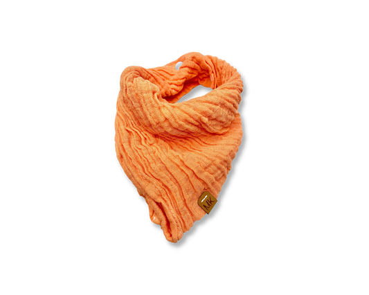 Snood évolutif enfant en mousseline orange
